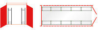 Containerregal-Set f&uuml;r - 20-Fu&szlig;-Container, verzinkt