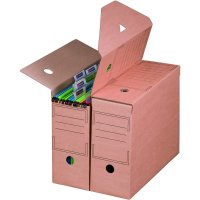 SBP Archivbox für Hängemappen, 328x115x239mm, wiederverschließbar, braun, VE 10 Stück
