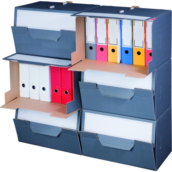 SBP-ARCHIVBOX F&Uuml;R ORDNER M. Klappd.,504x325x305mm, wiederverschlie&szlig;bar, anthrazit, VE 10 St&uuml;ck
