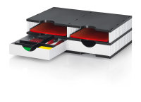 Schubladenbox styrodoc duo SET- verschiedene Seiten- und Schubladenfarben
