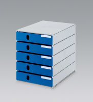 styroval Schubladenbox- mit verschiedener Anzahl und Ausführung von Schubladen und unterschiedlicher Farbkombination