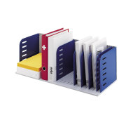 Schubladenbox styrorac Grundeinheit mit 8 Trennwänden senkrecht mit den Seitenteilen in Blau