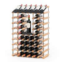 RAXI Weinregal f&uuml;r 46 Flaschen mit einer Presentationreihe und integriertem Stellplatz