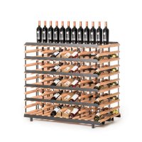 Weinregal Holz RAXI Präsentation - Verkaufsregal für Wein 120 Flaschen Buche - Farbe: Kirschbaum 118 x 100 cm
