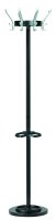 Unilux CYPRES Garderobenst&auml;nder schwarz, 8 Dreifach-Kleiderhaken, drehbarer Kopf, Schirmhalter, 170 cm hoch, 34 cm Durchmesser