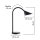 Unilux SOL LED-Tischleuchte schwarz, biegbarer Arm, platzsparender Standfu&szlig;