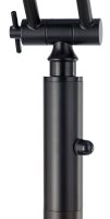 Unilux VARIALUX ARTICULATED LED-Stehleuchte schwarz, flexibel durch Gelenkarm, dimmbar, Drehschalter am Mast, warmwei&szlig;es Licht
