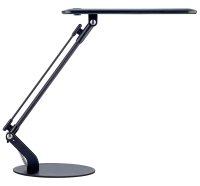 Unilux RUMBA LED-Schreibtischleuchte schwarz, kompakt, Kopf dreh- und neigbar, Arm neigbar