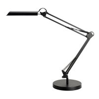 Unilux SWINGO LED-Schreibtischleuchte schwarz, dimmbar, Gelenkarm, inkl. Standfu&szlig; und Klemmbefestigung