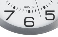 Unilux MOON Wanduhr metallgrau, Durchmesser: 35,5 cm, Ziffernblatt mit Hintergrundbeleuchtung, Stromversorgung &uuml;ber Batterie (1 x AA 1,5V) und Euro-Stecker