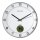 Unilux TEMPUS Wanduhr metallgrau, Durchmesser: 30,5 cm, mit Display zur Anzeige der Raumtemperatur