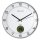 Unilux TEMPUS Wanduhr metallgrau, Durchmesser: 30,5 cm, mit Display zur Anzeige der Raumtemperatur
