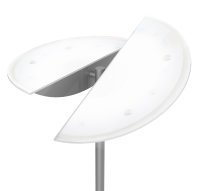 Unilux ZELUX, LED-Deckenfluter metallgrau, bewegliche Lichtschalenh&auml;lften zur direkten oder indirekten Beleuchtung, dimmbar