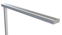 Unilux STRATUS Stehleuchte metallgrau, direkte und indirekte Beleuchtung, Lichtst&auml;rke dimmbar, flacher U-f&ouml;rmiger Standfu&szlig;, 195 cm hoch