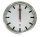 Unilux STATION Wanduhr metallgrau, Bahnhofsuhr mit Funksteuerung und leisem Uhrwerk
