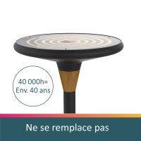 Unilux BALY BAMBOO LED-Deckenfluter schwarz-bambus dimmbar