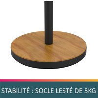 Unilux BALY BAMBOO LED-Deckenfluter schwarz-bambus dimmbar