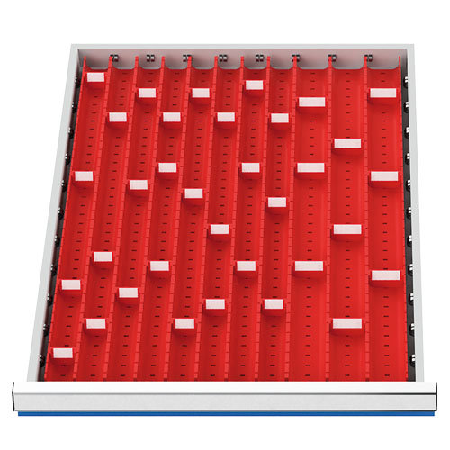 Schubladeneinteilung R 18-24 mit Muldenplatten f&uuml;r Front 50/75 mm Ma&szlig;e in mm (BxT): 450 x 600